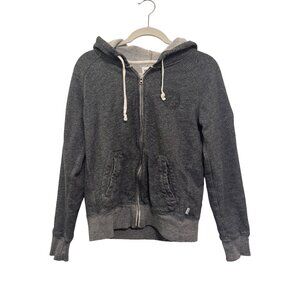 Converse Full-Zip Hoodie Mens S Charcoal Gray Cotton Casual Comfortable